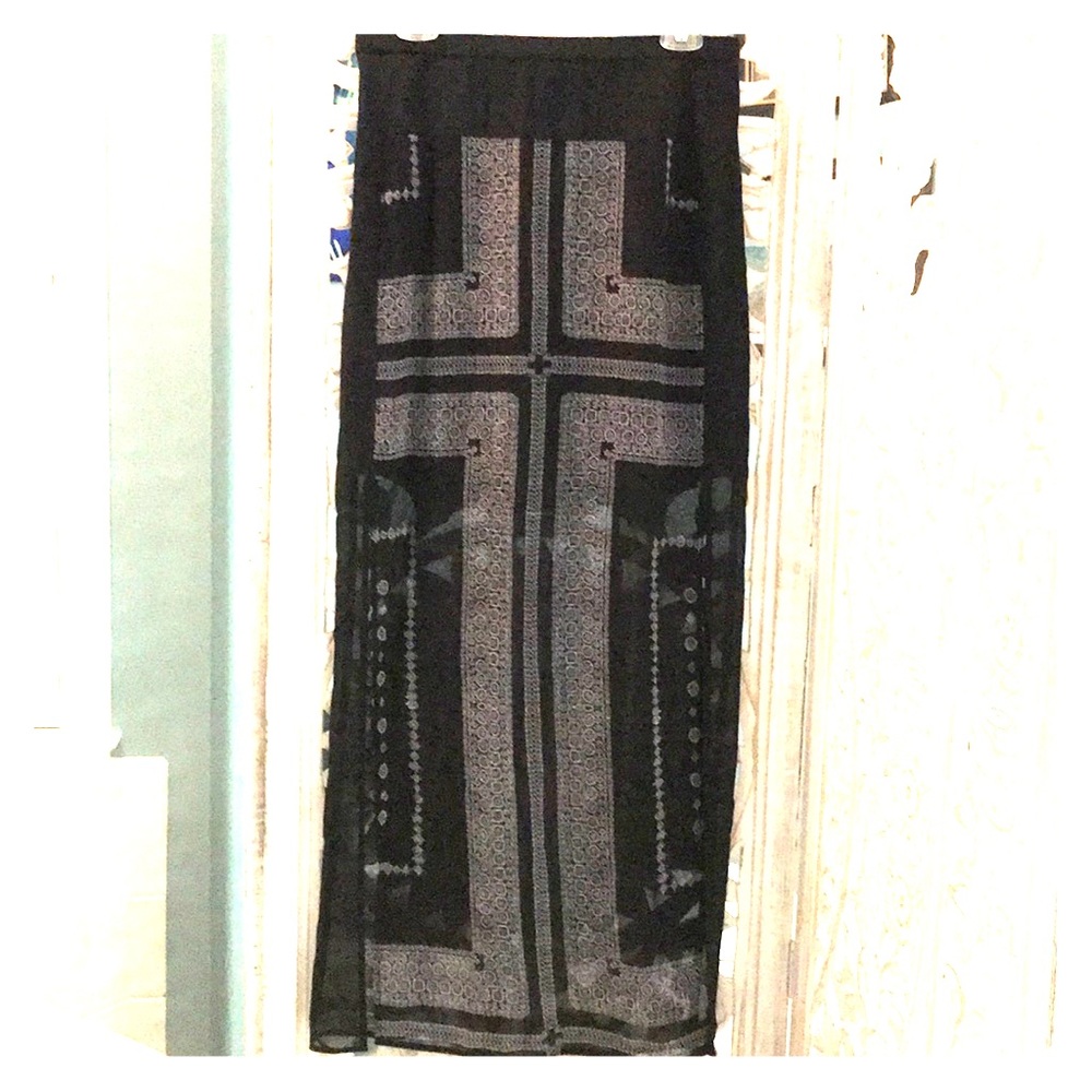 Madewell Cross-print Overlay Sample Skirt Sz M